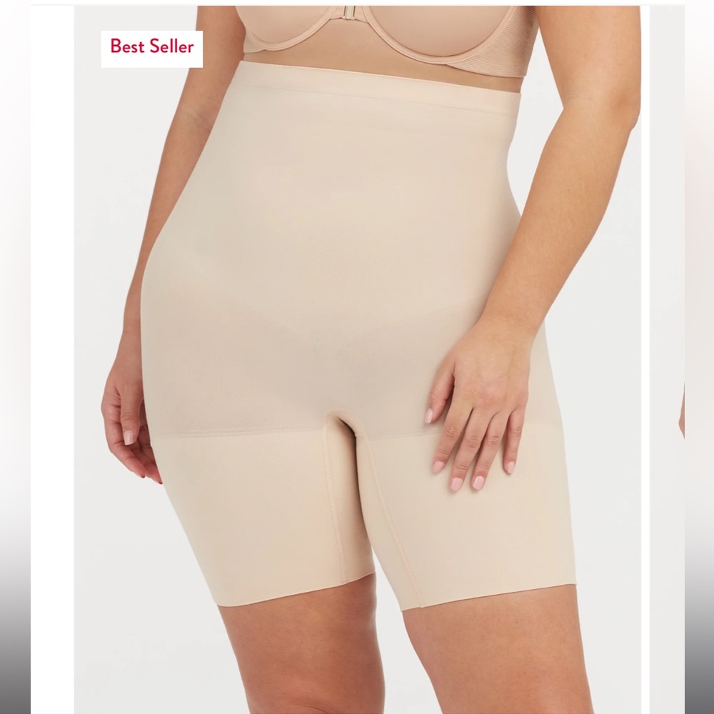 SPANX Power Series Shorts MEDIUM Beige NWOT
